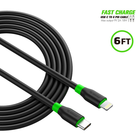 USB C to Iphone 8-Pin-Fast Charging Cable 6ft