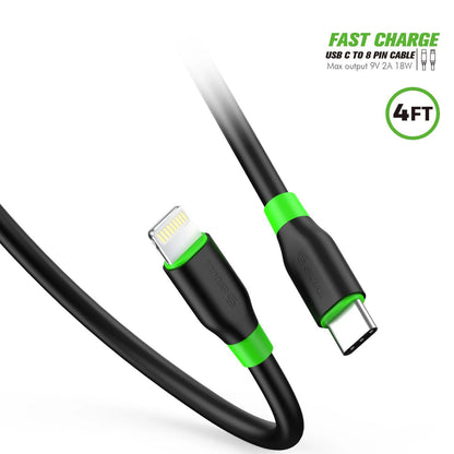 USB C to Iphone 8-Pin-Fast Charging Cable 4ft
